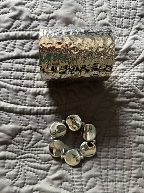 Silver-Tone Reflective Bead Stretch Bracelet - Women's Accessory